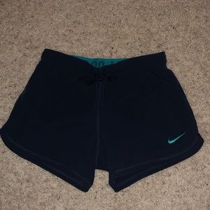 Navy Nike Dri-Fit Shorts With Built In Spandex